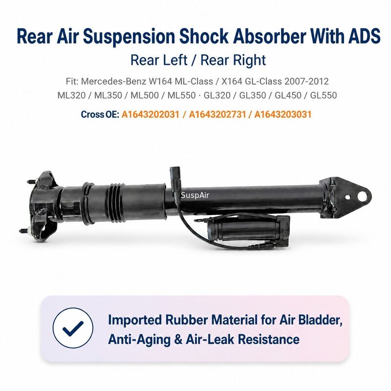 1643203031 Rear Damper Shock Mercedes-Benz W164 ML-Class X164 GL-Class Assembly With ADS