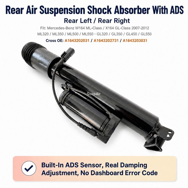 1643203031 Rear Damper Shock Mercedes-Benz W164 ML-Class X164 GL-Class Assembly With ADS