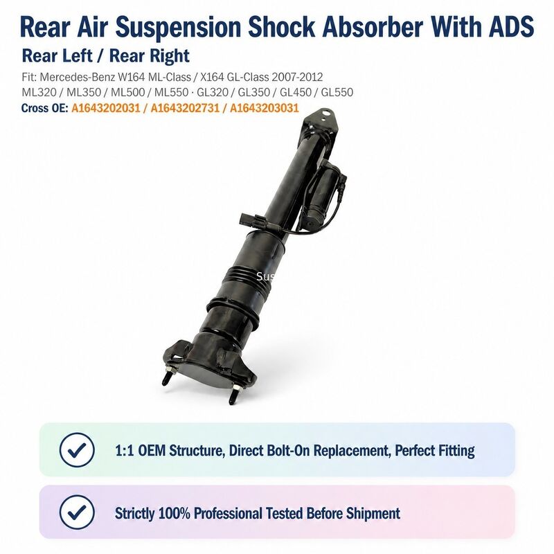 1643203031 Rear Damper Shock Mercedes-Benz W164 ML-Class X164 GL-Class Assembly With ADS
