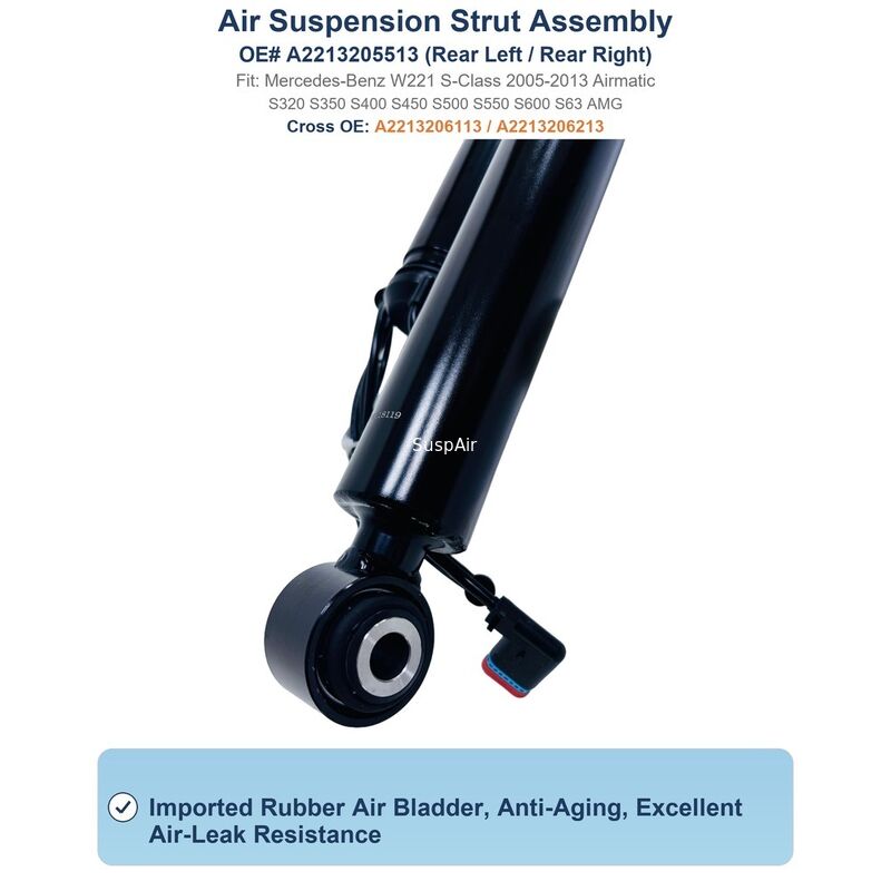 2213205513 Air Suspension Shock Assembly Rear For Mercedes‑Benz W221 S‑Class With ADS RWD AWD