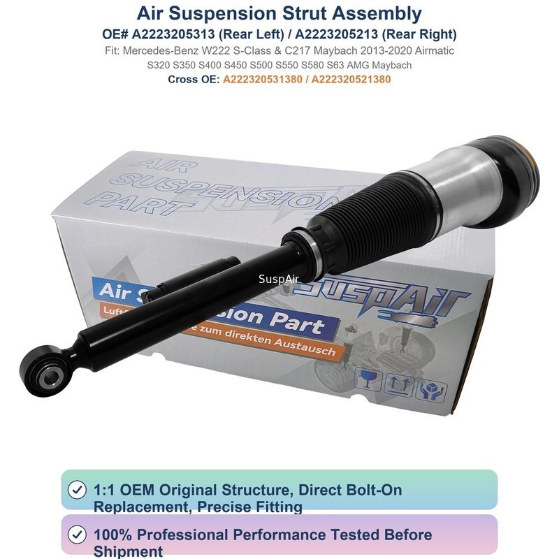 2223205313 Air Suspension Strut Rear Mercedes‑Benz W222 S‑Class With ADS RWD AWD