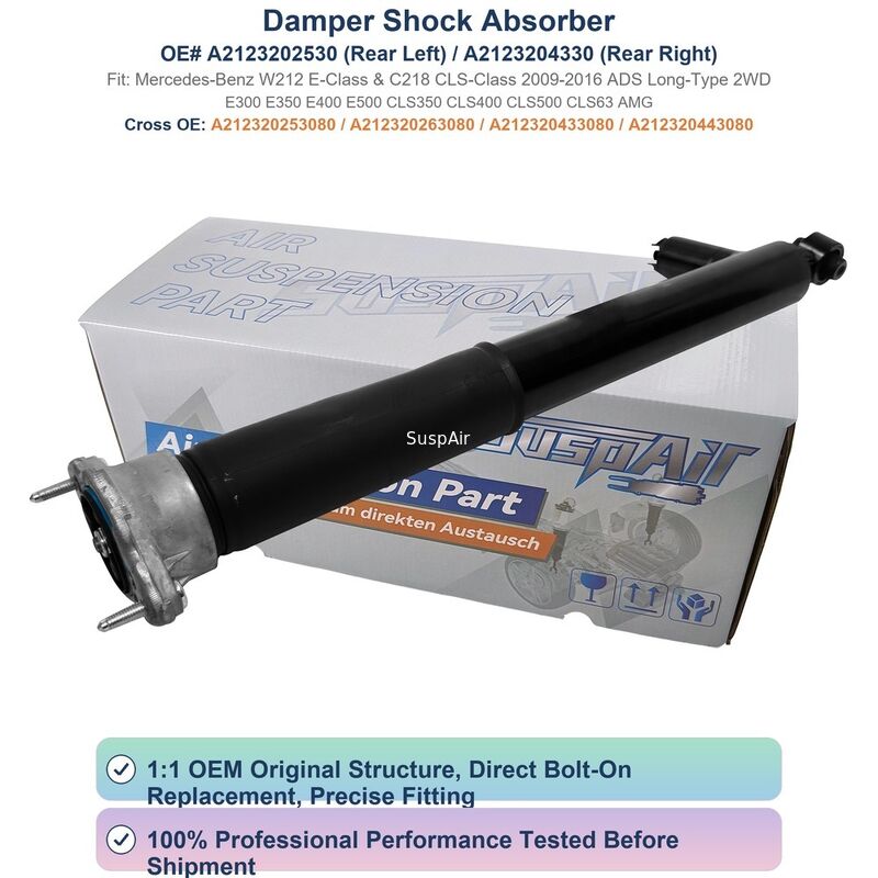 2183200130 Damper Shock Absorber Rear Mercedes‑Benz W212 W218 With ADS AWD Short-Type