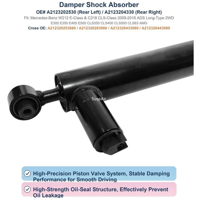 2183200130 Damper Shock Absorber Rear Mercedes‑Benz W212 W218 With ADS AWD Short-Type