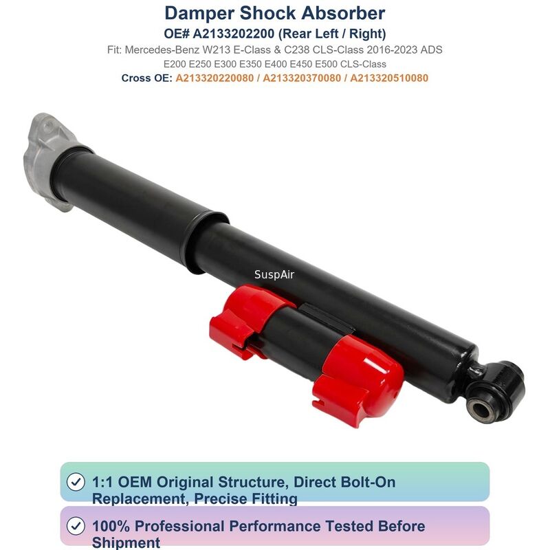 2133202200 Damper Suspension Shock Absorber Rear Mercedes‑Benz W213 E‑Class With ADS