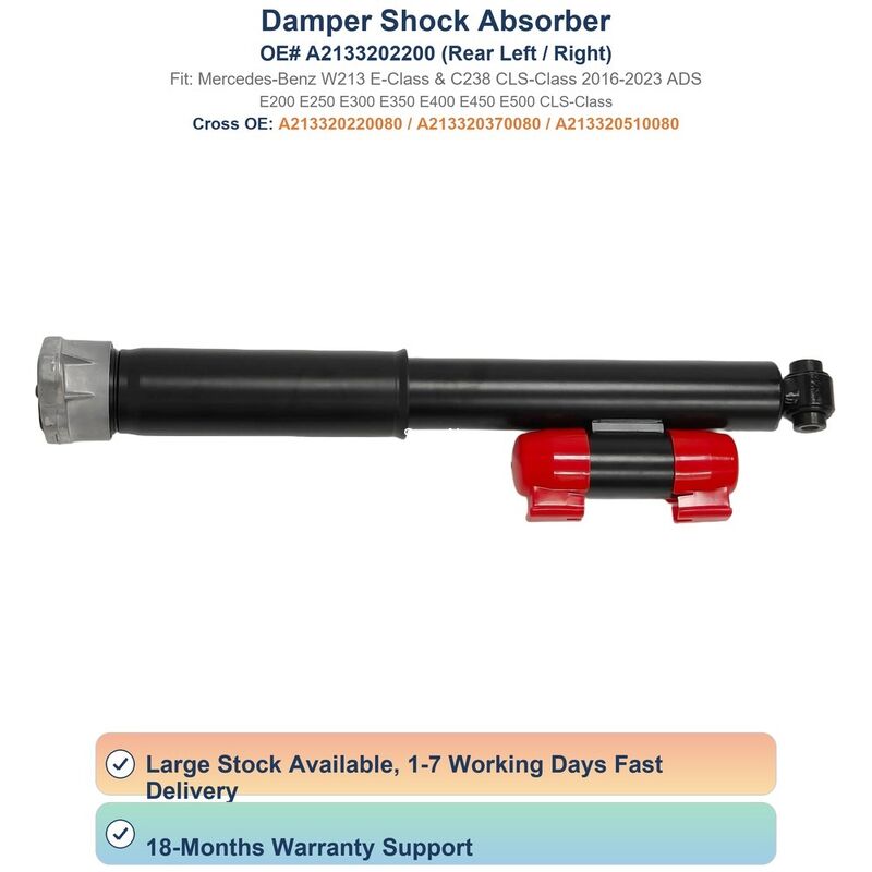 2133202200 Damper Suspension Shock Absorber Rear Mercedes‑Benz W213 E‑Class With ADS
