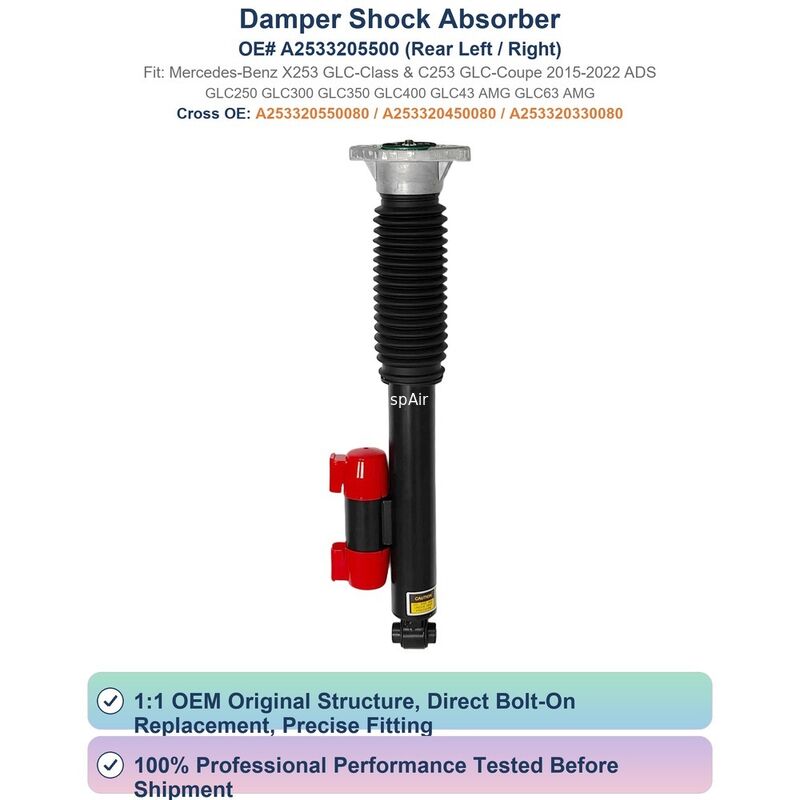 2533205500 Damper Suspension Shock Absorber Rear Mercedes‑Benz W253 X253 GLC AMG With ADS AWD