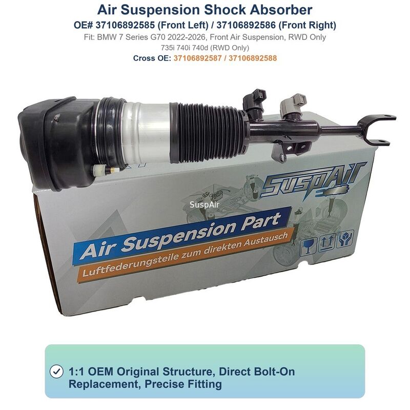 37106892585 37106892586 Front Air Suspension Strut Shock Absorber For BMW 7 Series G70 RWD