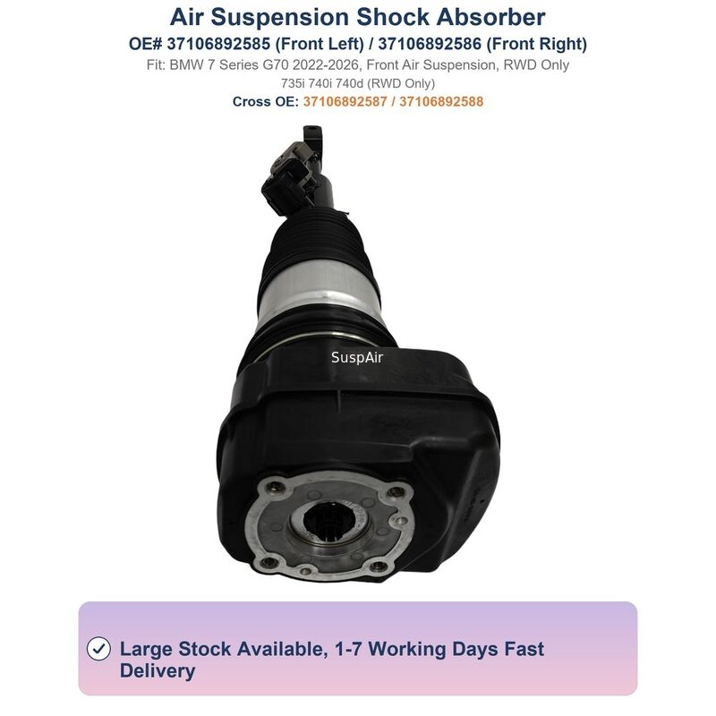 37106892585 37106892586 Front Air Suspension Strut Shock Absorber For BMW 7 Series G70 RWD