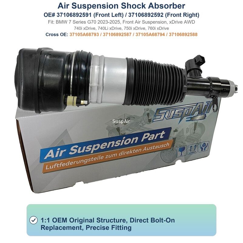37106892587 37106892588 Front Air Suspension Strut Shock Absorber For BMW 7 Series G70 AWD