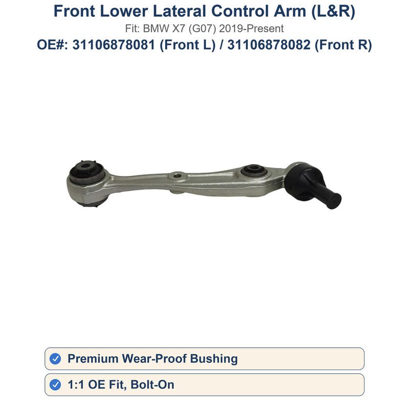 Front Lower Lateral Control Arm Left Right For BMW X7 G07 2019- 31106878081 31106878082