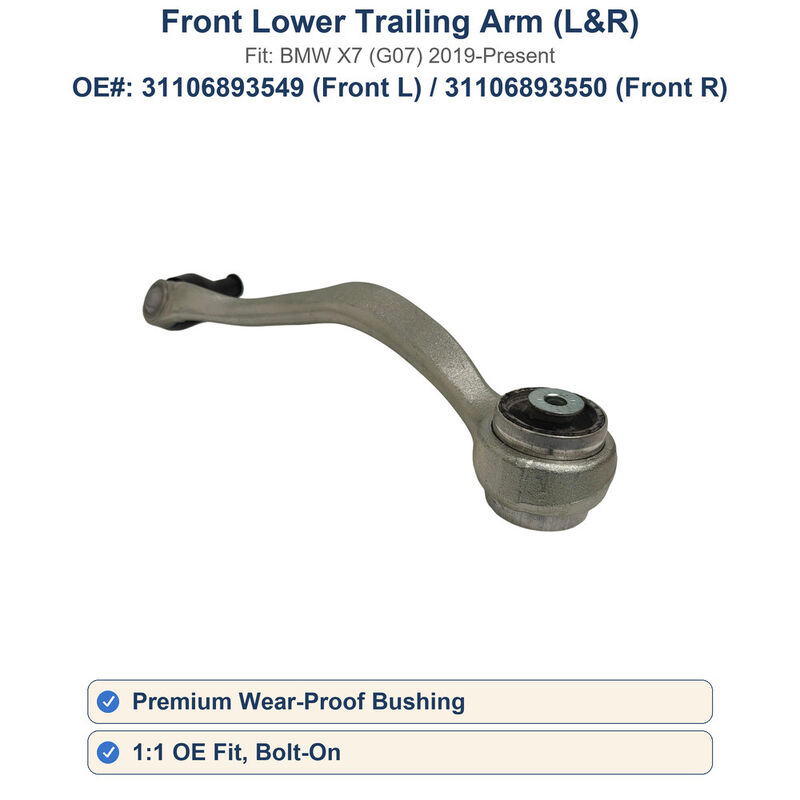 Front Lower Trailing Arm Left Right For BMW X7 G07 2019-Present 31106893549 31106893550