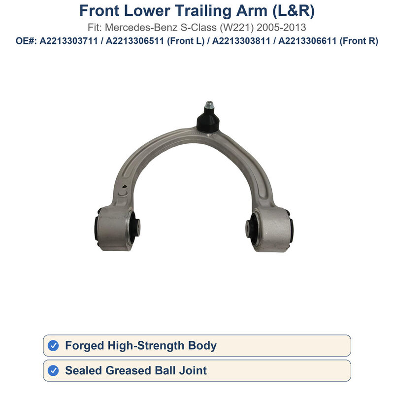 Front Lower Trailing Arm Left Right For Mercedes S-Class W221 2005-2013 A2213303711 A2213306511