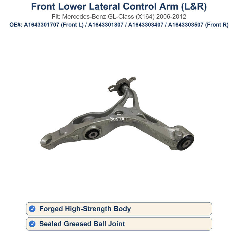 A1643301707 A1643301807 Front Lower Lateral Control Arm Left Right For Mercedes GL-Class X164 2006-2012