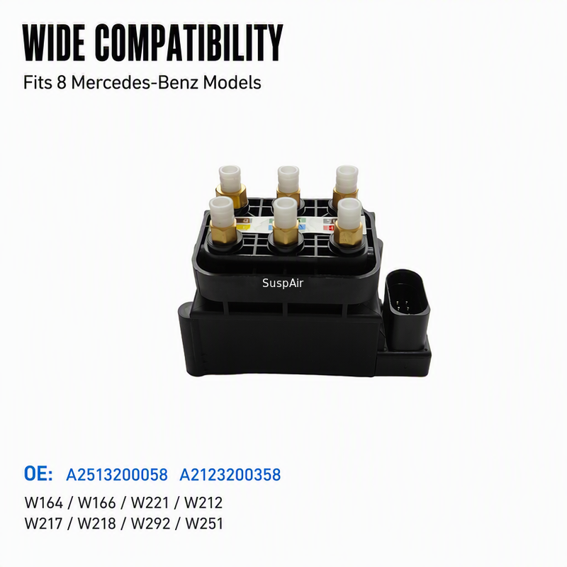 A2513200058 A2123200358 Air Suspension Block Valve For Mercedes-Benz  W164,W166，W221,W212,W217,W218,W292,W251