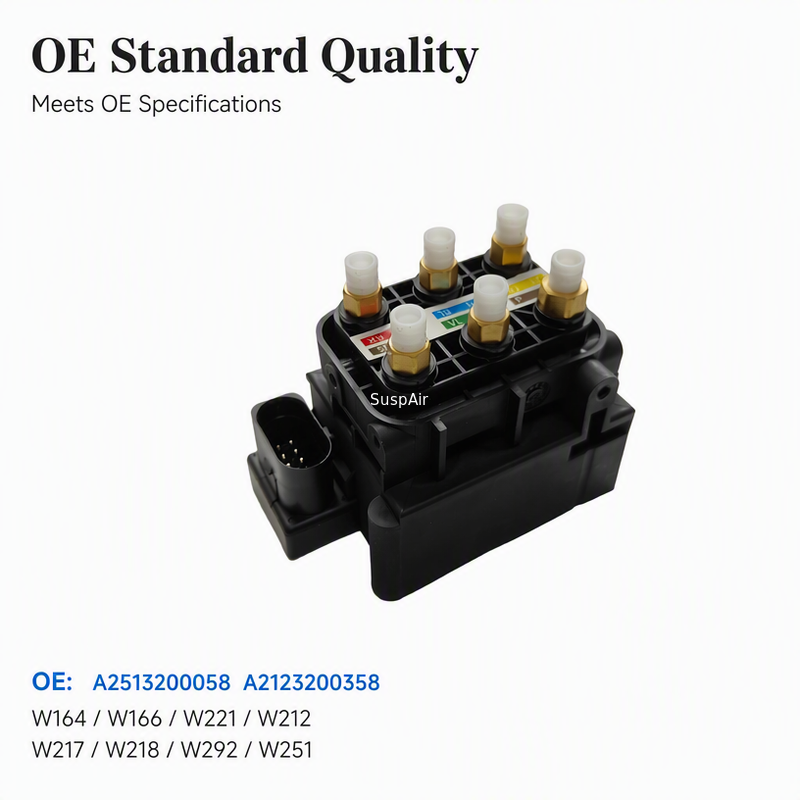A2513200058 A2123200358 Air Suspension Block Valve For Mercedes-Benz  W164,W166，W221,W212,W217,W218,W292,W251