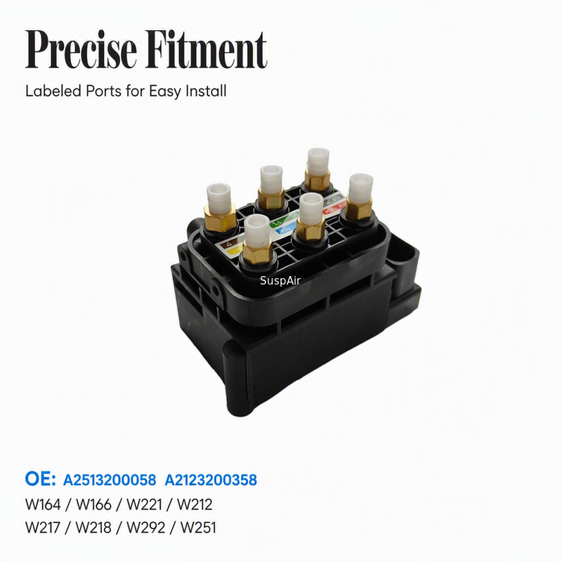 A2513200058 A2123200358 Air Suspension Block Valve For Mercedes-Benz  W164,W166，W221,W212,W217,W218,W292,W251