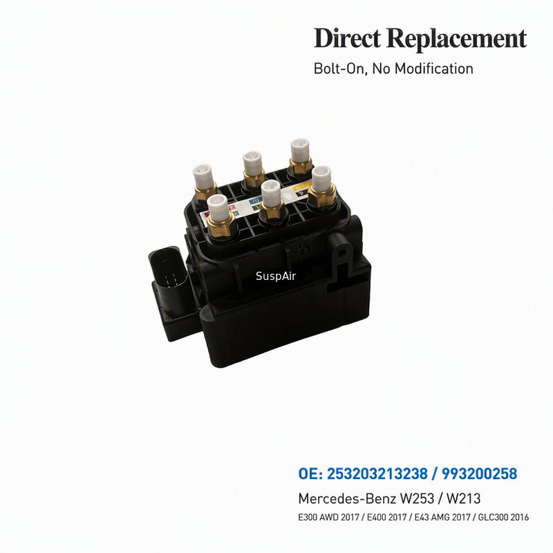 253203213238 993200258 Air Suspension Distribution Valve For Mercedes-Benz Mercedes-Benz W253 W213  E300 AWD 2017  E400 2017 E43 AMG 2017  GLC300 2016