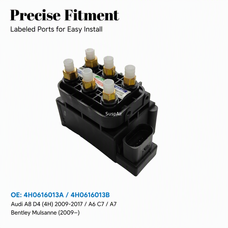4H0616013A 4H0616013B Air Suspension Solenoid Valve Block For Audi A6L C7 A7 A8 D4 S6 S7 S8