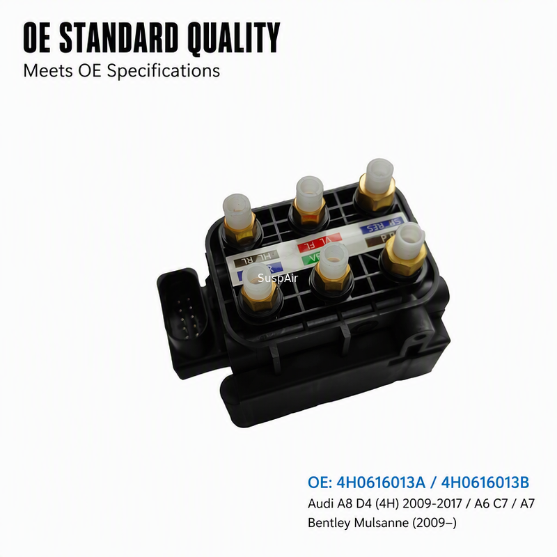 4H0616013A 4H0616013B Air Suspension Solenoid Valve Block For Audi A6L C7 A7 A8 D4 S6 S7 S8