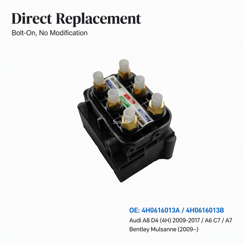 4H0616013A 4H0616013B Air Suspension Solenoid Valve Block For Audi A6L C7 A7 A8 D4 S6 S7 S8