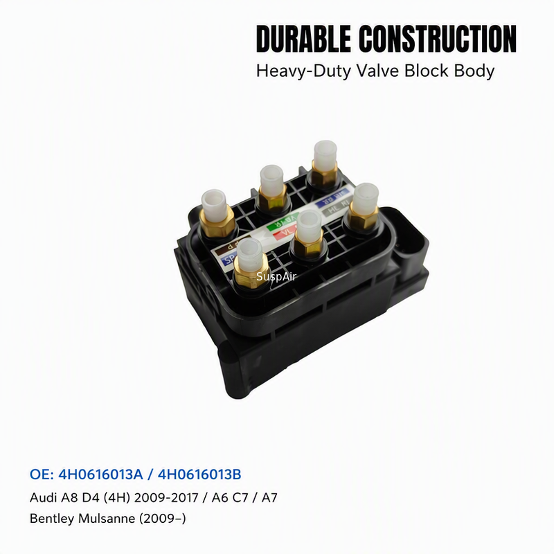 4H0616013A 4H0616013B Air Suspension Solenoid Valve Block For Audi A6L C7 A7 A8 D4 S6 S7 S8