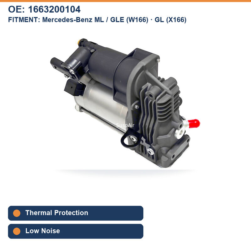 Air Suspension Compressor For Mercedes-Benz M-Class W166 GL-Class 2011-2019 OE 1663200104