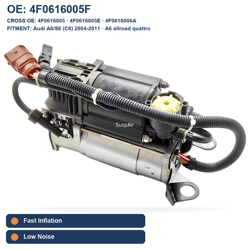 Audi A6 C6 Air Suspension Compressor 2004-2011 OE 4F0616005F With Relay / Dryer