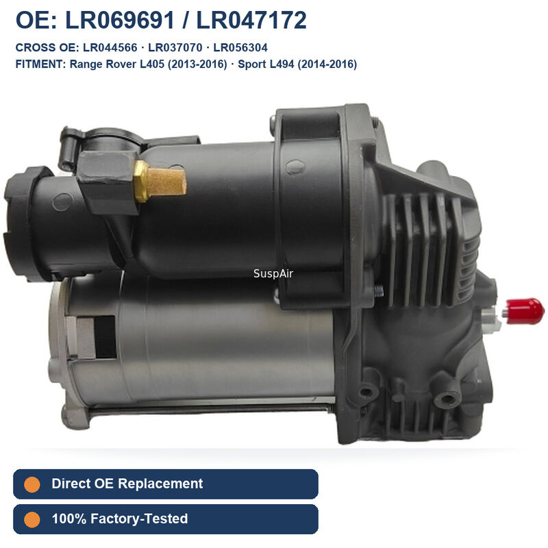 Air Suspension Compressor For Land Rover Range Rover L405 Sport L494 LR069691 LR047172