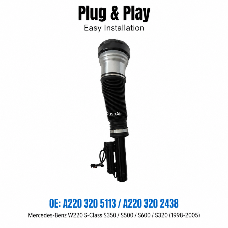 A2203205113  A2203202438 Front Air Suspension Shock Strut for Mercedes-Benz W220 S- Calss S350 S500  S600  S320 （1998-2005）