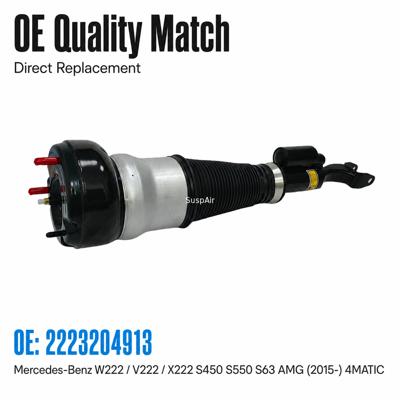 2223204913 Front Left Air Suspension Shock Mercedes-Benz  W222 V222 X222 S450 S550 S63 AMG (2015--) 4 matic